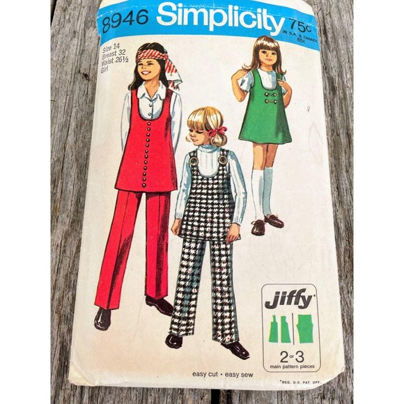 Simplicity Other - Vintage 1970s Sewing Pattern Girls tunic jumper